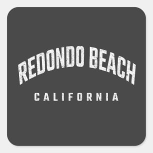 Redondo Beach California CA Square Sticker