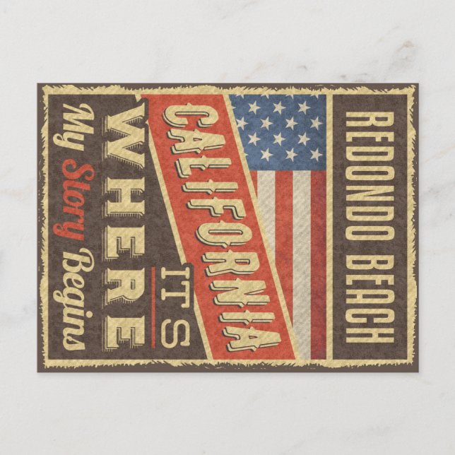 Redondo Beach California Postcard (Front)