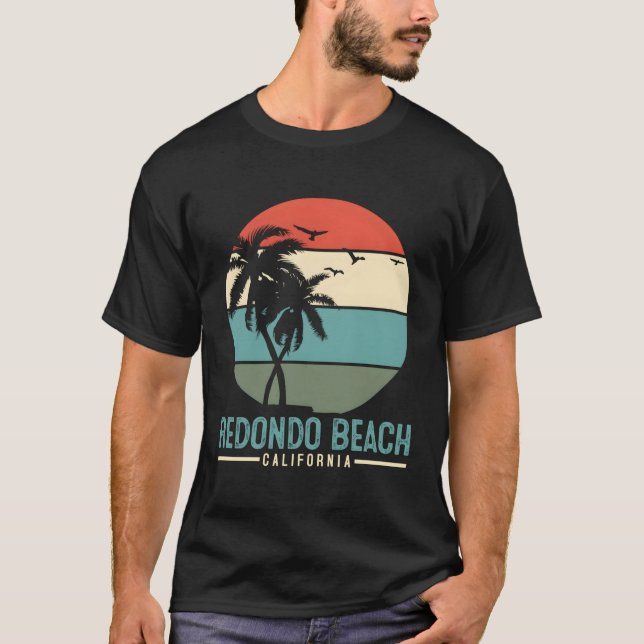 Redondo Beach California Retro Gift T-Shirt (Front)