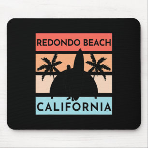 Redondo Beach California Surf Summer Vacation Vint Mouse Mat