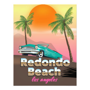 Redondo Beach LA travel poster