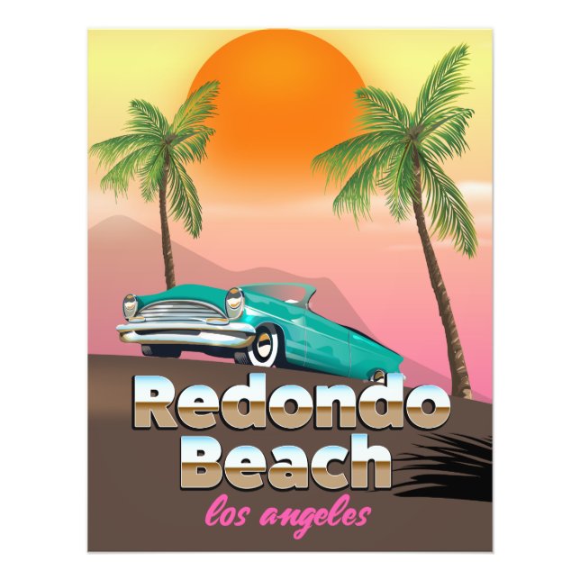 Redondo Beach LA travel poster (Front)