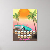 Redondo Beach LA travel poster