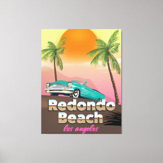 Redondo Beach LA travel poster Canvas Print