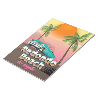 Redondo Beach LA travel poster Notepad