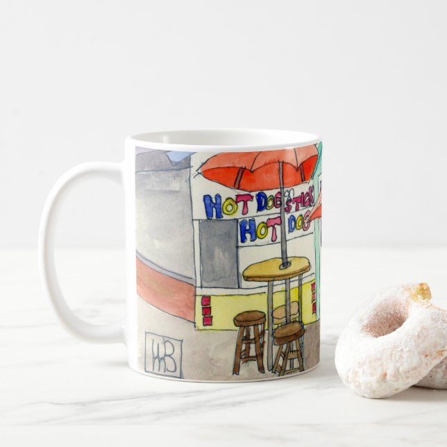Redondo Beach Pier Coffee Mug (With Donut)