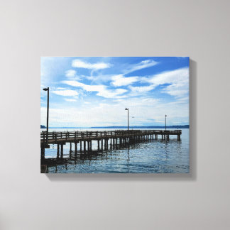 Redondo fishing dock canvas print