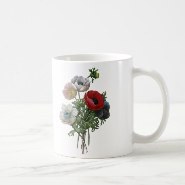 Redoute: Anemone, 1833 Coffee Mug (Right)