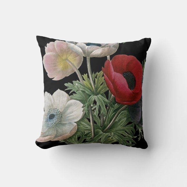 Redoute: Anemone, 1833 Cushion (Front)