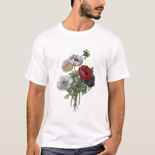 Redoute: Anemone, 1833 T-Shirt (Front)