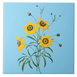 Redoute Coreopsis Flower Tile