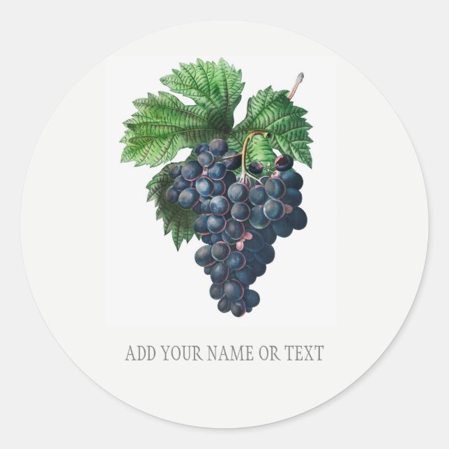 REDOUTÉ CUSTOMISABLE  ENVELOPE SEAL WITH GRAPES (Front)