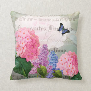 Redoute Flower Garden Pillow