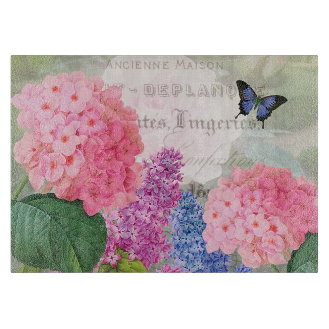 Redoute Flowers Rectangle Cutting Board (Front)