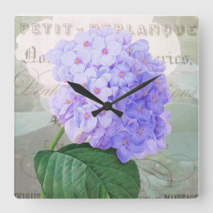 Redoute Hydrangea Shabby French Accent Clock
