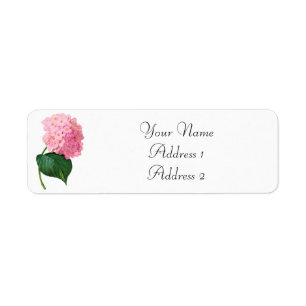 Redoute Pink Hydrangea Avery Address Labels