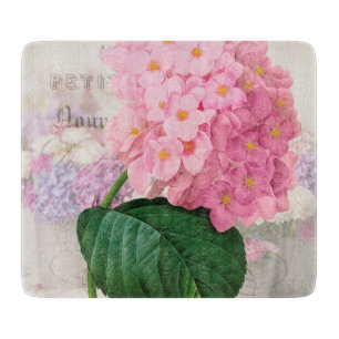 Redoute Pink Hydrangea Rectangle Cutting Board