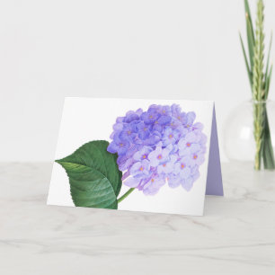 Redoute Purple Hydrangea Greeting Card