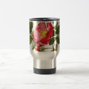 Redoute Red Flower Travel/Commuter Mug