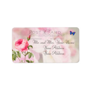 Redoute Rose Custom Address Labels