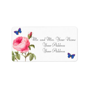 Redoute Rose Custom Address Labels