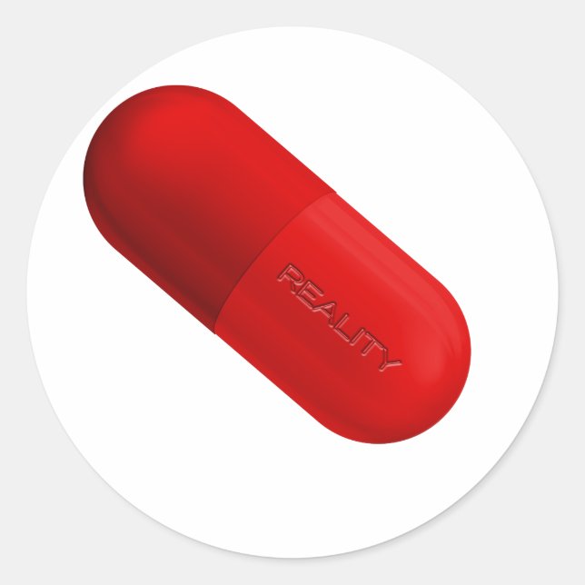 Redpill Classic Round Sticker (Front)