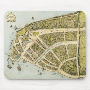 Redraft of the Castello Plan New Amsterdam in 1660 Mouse Mat