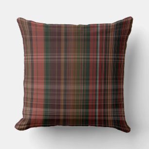 Reds and Greens Plaid Cushion