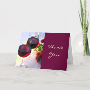 Reds at Afternoon Thanks Thank You Card