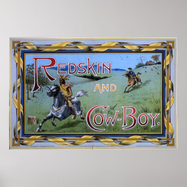 Redskin and Cowboy game 1897 Poster (Front)