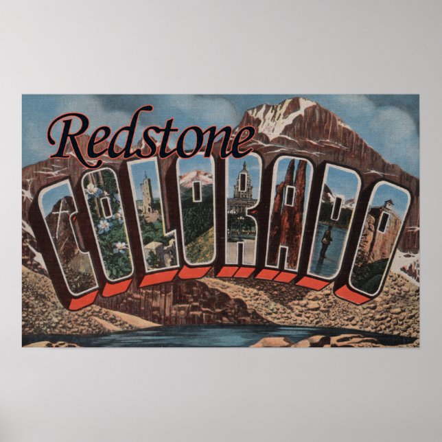 Redstone, Colorado - Large Letter Scenes Poster (Front)