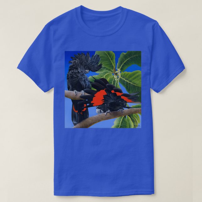 Redtailed Black Cockatoos Long T-Shirt (Design Front)