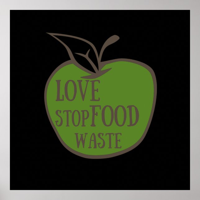 Reduce food waste recycling eco friendly poster (Front)