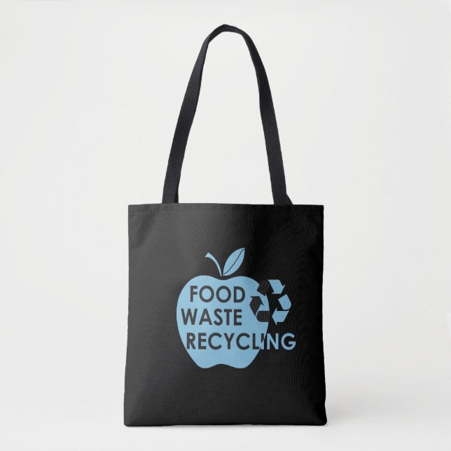 Reduce food waste recycling eco friendly tote bag (Front)
