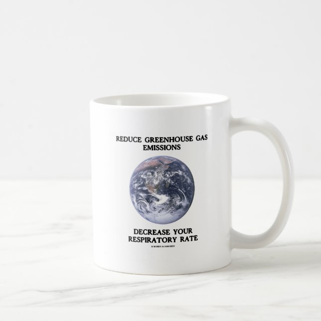 Reduce Greenhouse Gas Emissions (Humour) Coffee Mug (Right)