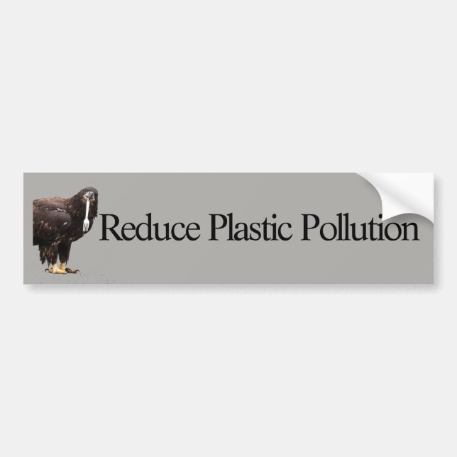 Reduce Plastic Pollution Bumper Sticker (Front)