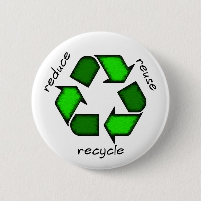 Reduce - Reuse - Recycle Button (Front)