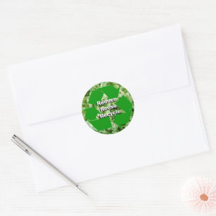 Reduce, Reuse, Recycle Classic Round Sticker