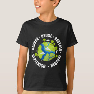 Reduce Reuse Recycle Earth Day T-Shirt
