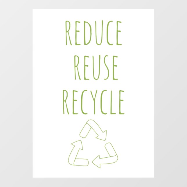 Reduce Reuse Recycle Earth  | Eco Store Sign (Sheet)