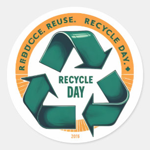 Reduce Reuse Recycle Eco Tee Classic Round Sticker