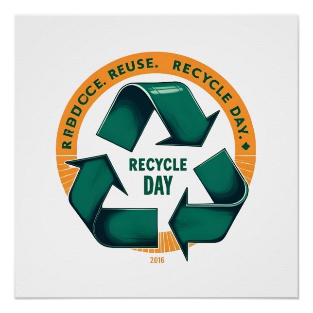 Reduce Reuse Recycle Eco Tee Poster (Front)