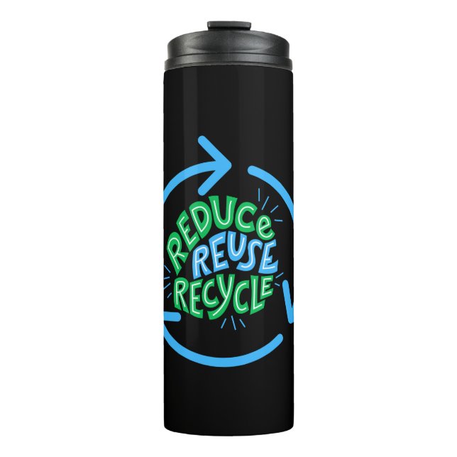 Reduce Reuse Recycle Environment Thermal Tumbler (Front)