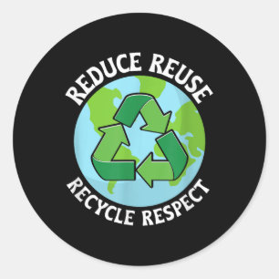 Reduce Reuse Recycle Environmental Protection Classic Round Sticker