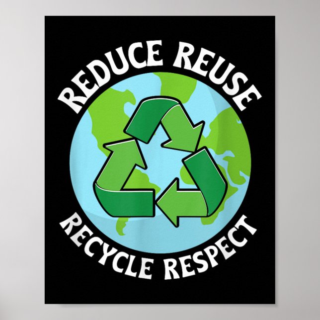 Reduce Reuse Recycle Environmental Protection  Poster (Front)
