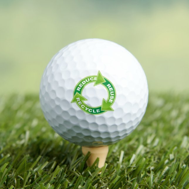 Reduce Reuse Recycle Golf Balls (Insitu Tee)