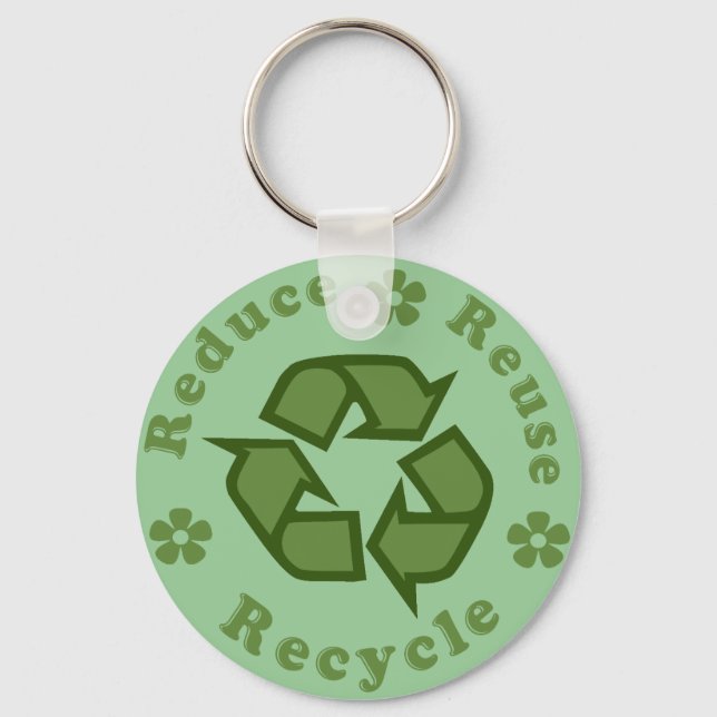 Reduce Reuse Recycle Key Ring (Front)