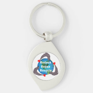 Reduce Reuse Recycle Key Ring
