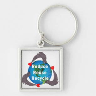 Reduce Reuse Recycle Key Ring