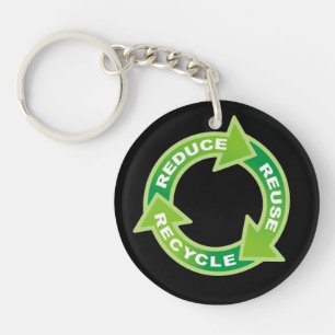 Reduce Reuse Recycle Keychain